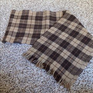 Brown plaid scarf